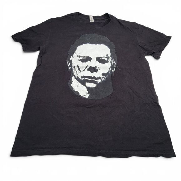 Playery Tees Other - Halloween Michael Myers Face Mask Horror T-Shirt Mens L Black Heavyweight Movies